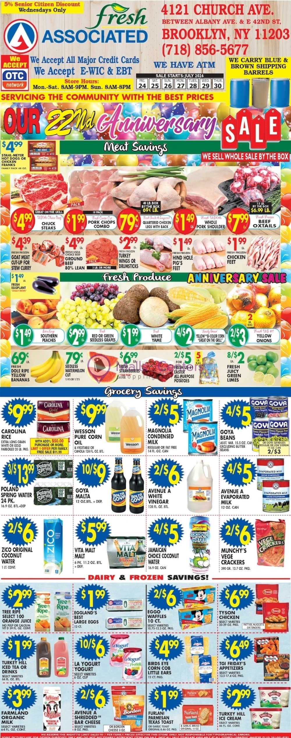 Weekly ad for Associated Supermarkets valid: 07/22/2026 - 07/30/2026, page 1