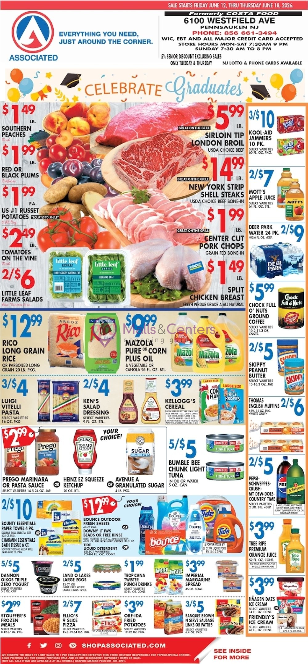 Weekly ad for Associated Supermarkets valid: 06/12/2026 - 06/18/2026, page 1