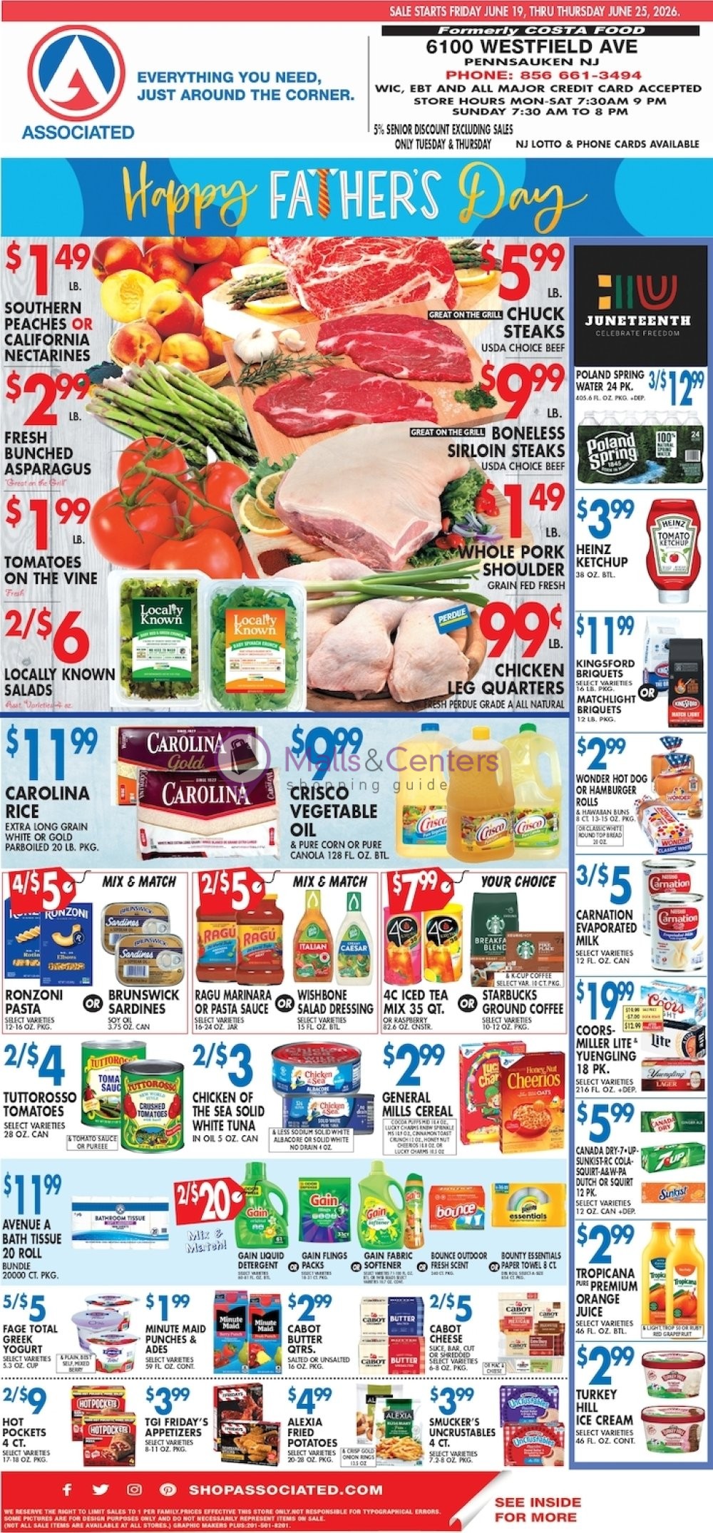 Weekly ad for Associated Supermarkets valid: 06/17/2026 - 06/23/2026, page 1