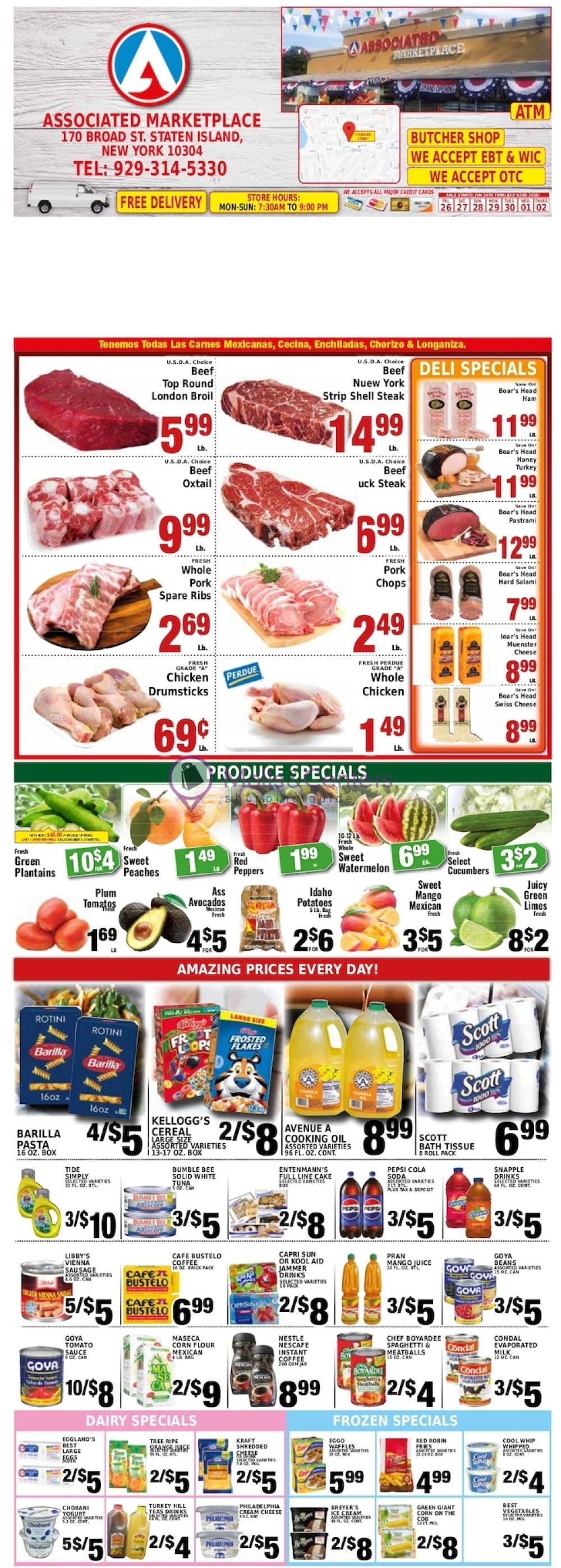 Weekly ad for Associated Supermarkets valid: 06/19/2026 - 06/25/2026, page 1