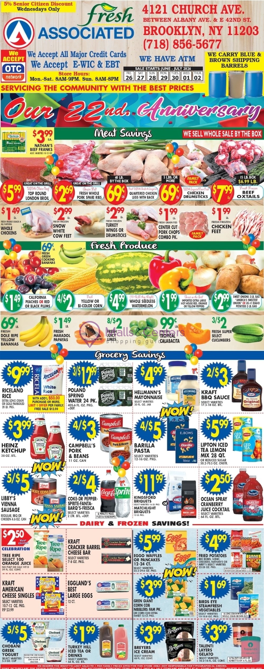 Weekly ad for Associated Supermarkets valid: 06/25/2026 - 07/02/2026, page 1