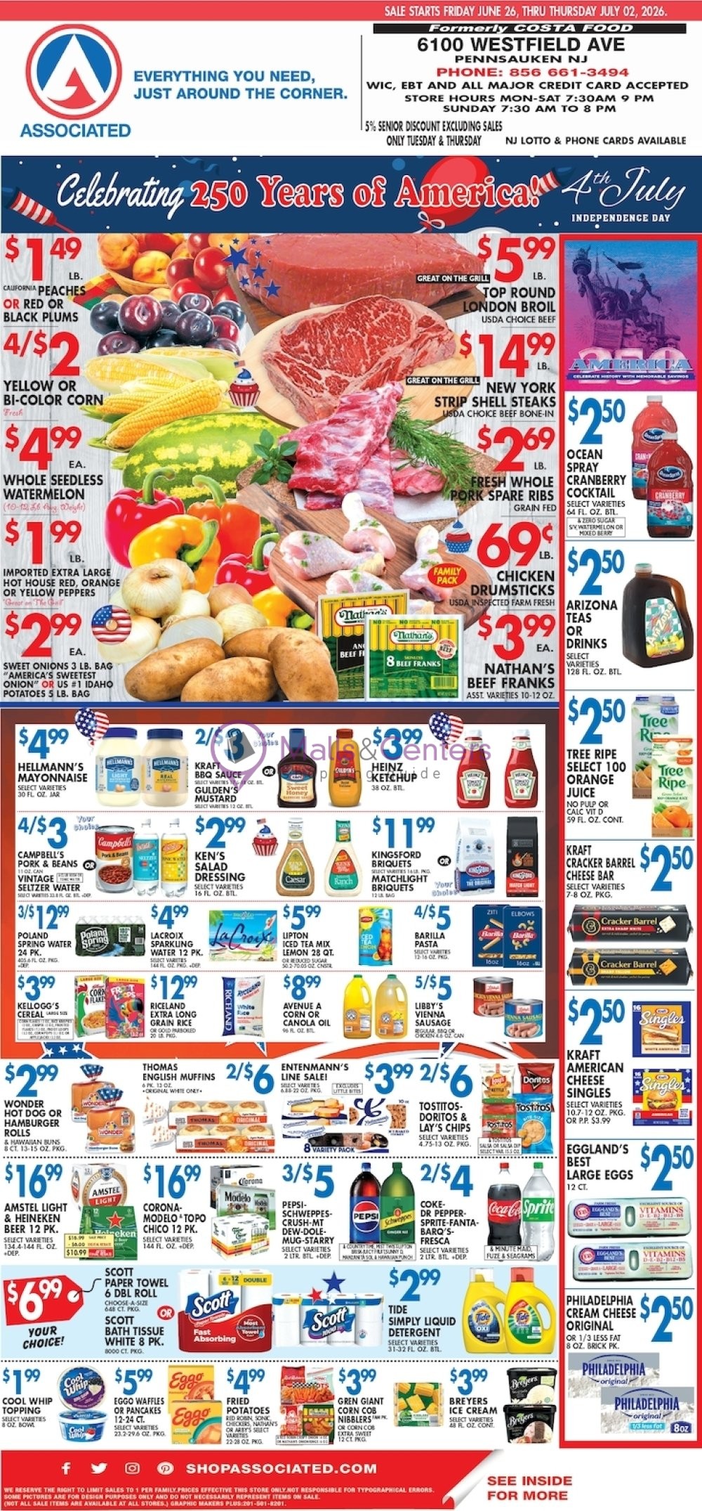 Weekly ad for Associated Supermarkets valid: 06/30/2026 - 07/06/2026, page 1