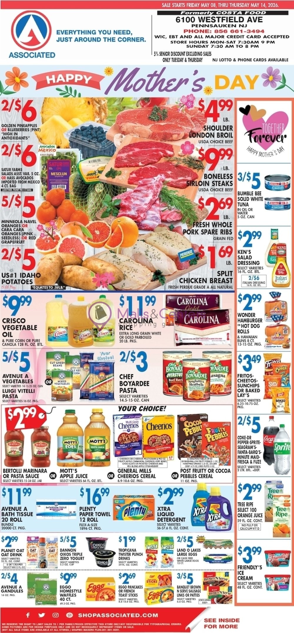 Weekly ad for Associated Supermarkets valid: 05/12/2026 - 05/18/2026, page 1