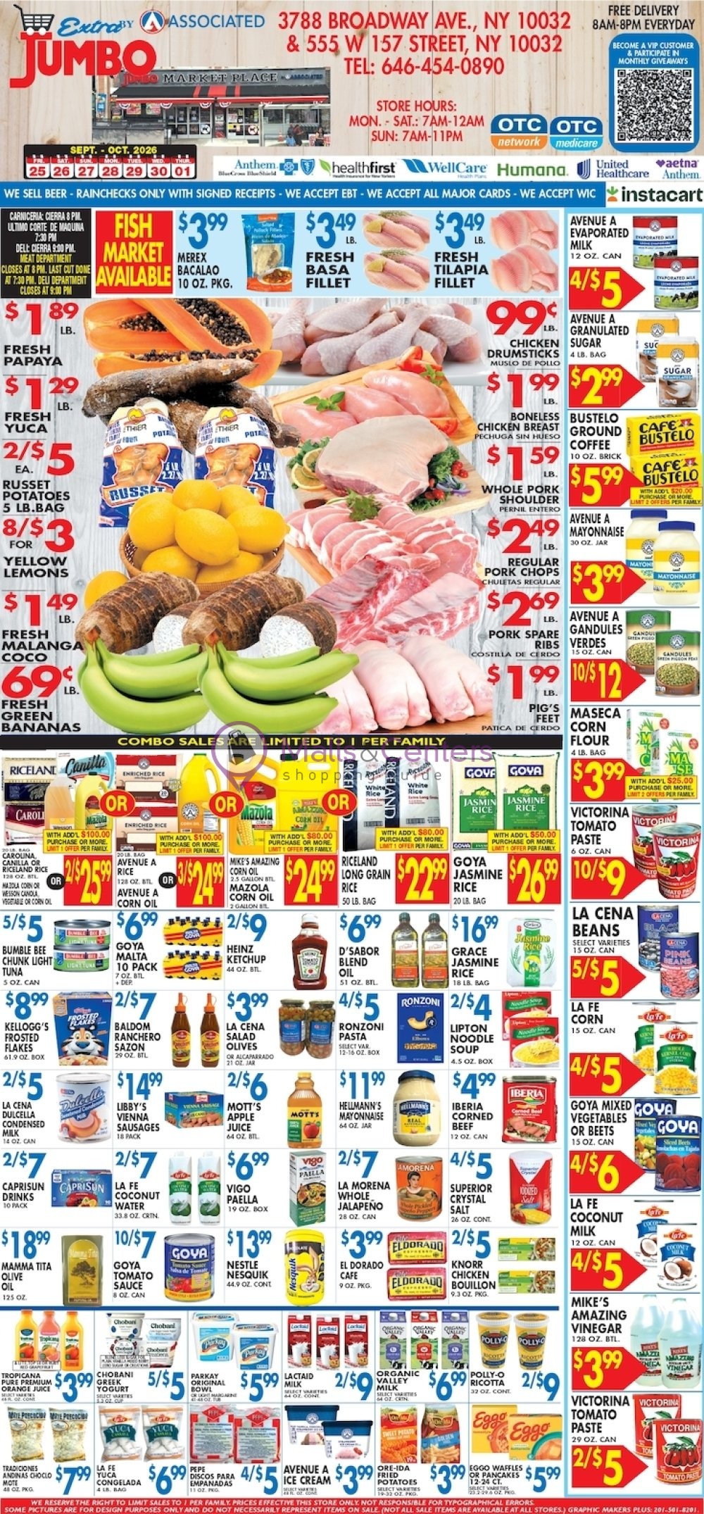 Weekly ad for Associated Supermarkets valid: 09/25/2026 - 10/01/2026, page 1