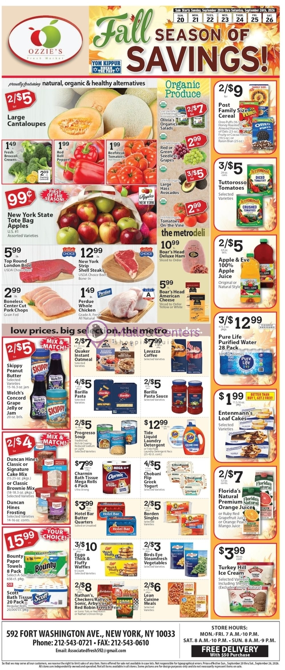 Weekly ad for Associated Supermarkets valid: 09/25/2026 - 10/02/2026, page 1