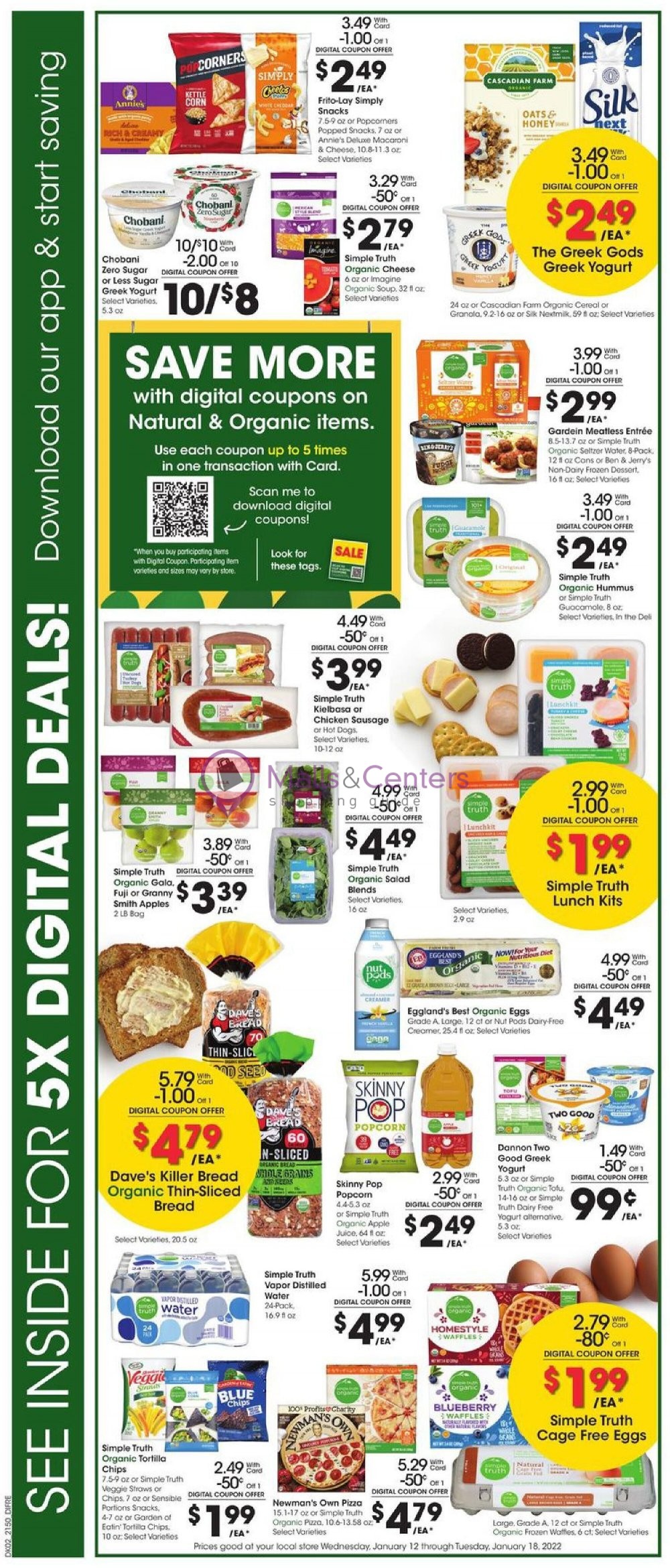 Baker's Weekly ad valid from 01/12/2022 to 01/18/2022 MallsCenters