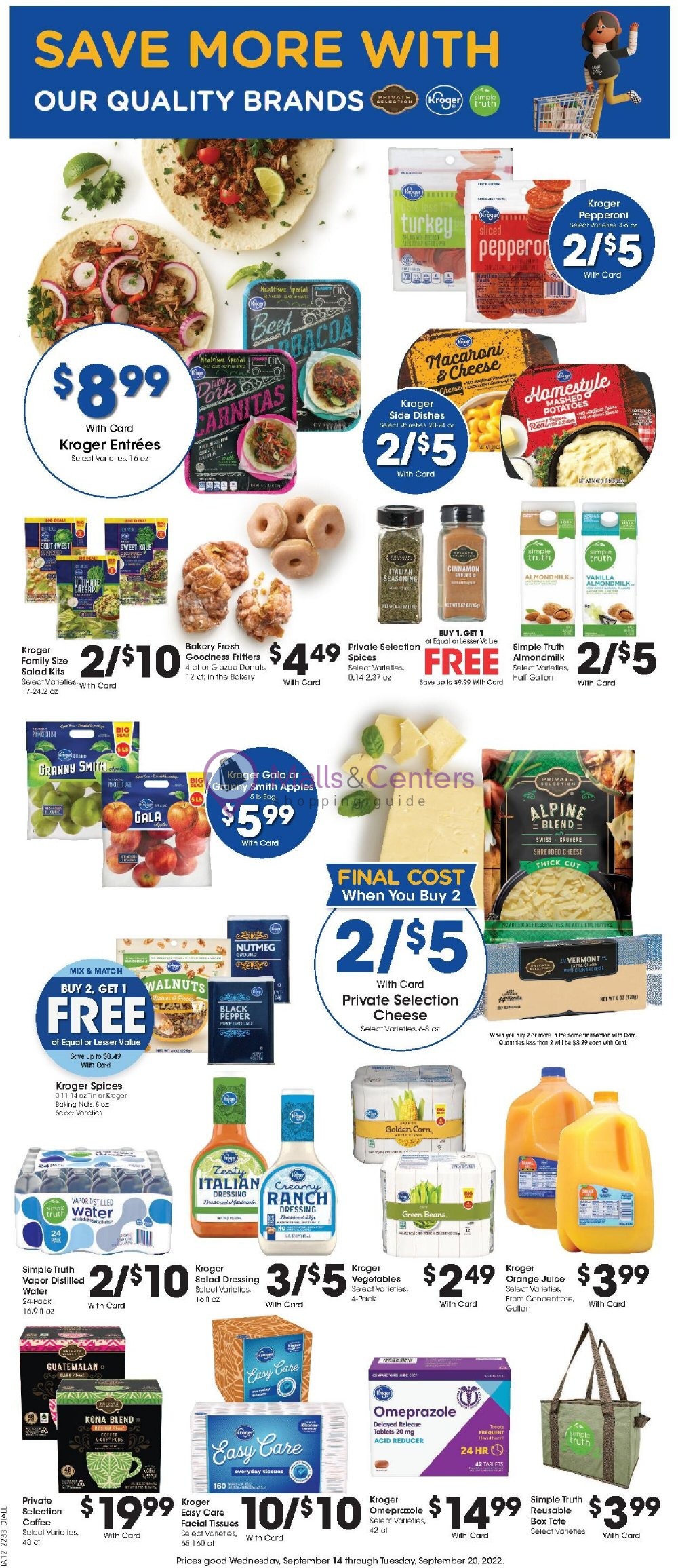 Baker's Weekly ad valid from 09/14/2022 to 09/20/2022 MallsCenters