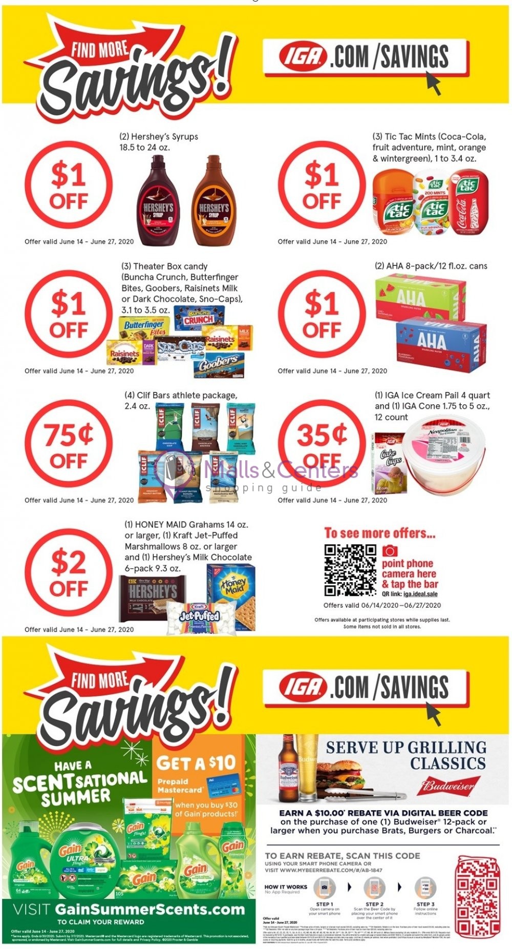 Baker's IGA Weekly Ad sales & flyers specials MallsCenters