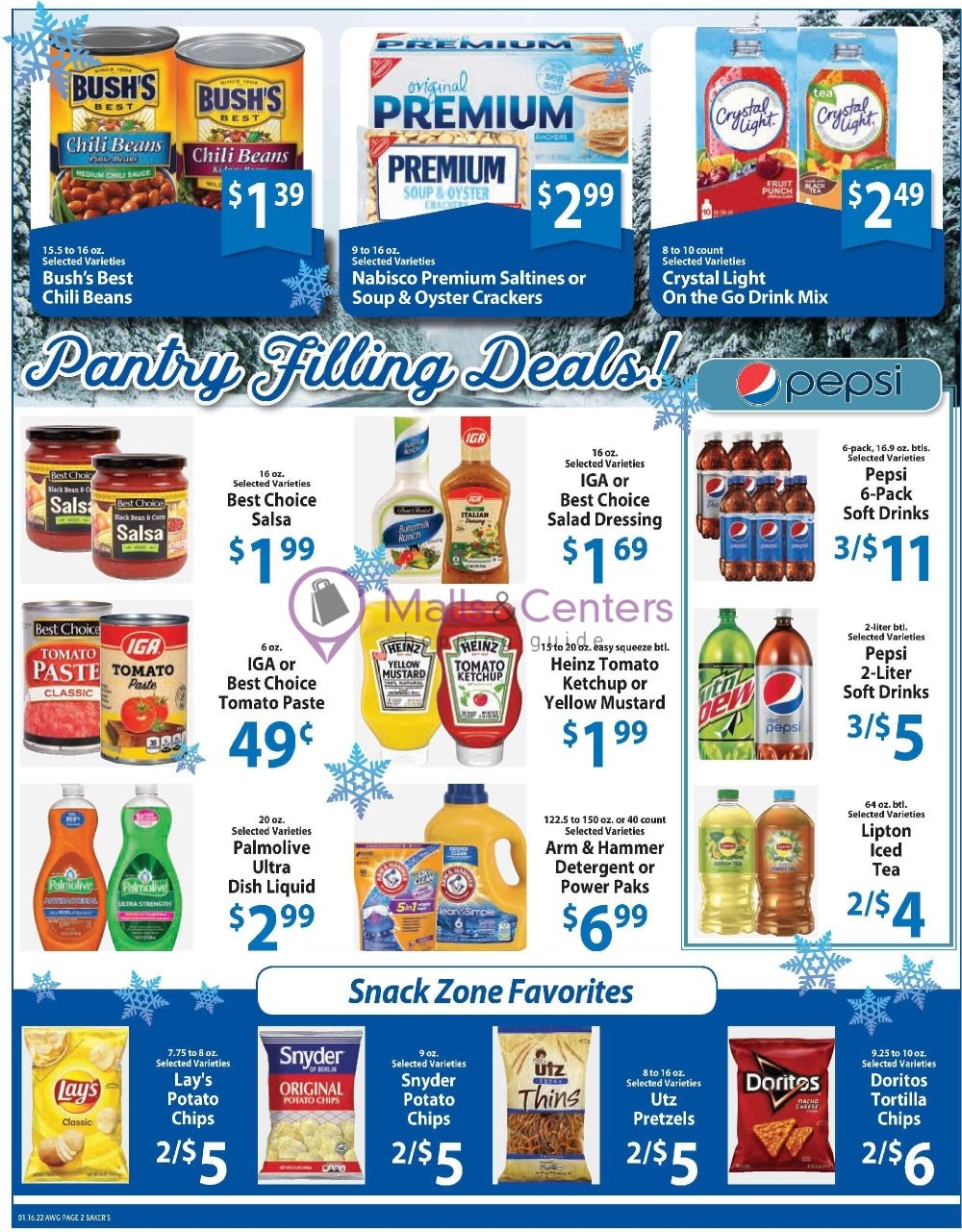 Baker's IGA Weekly ad valid from 01/19/2022 to 01/25/2022 MallsCenters