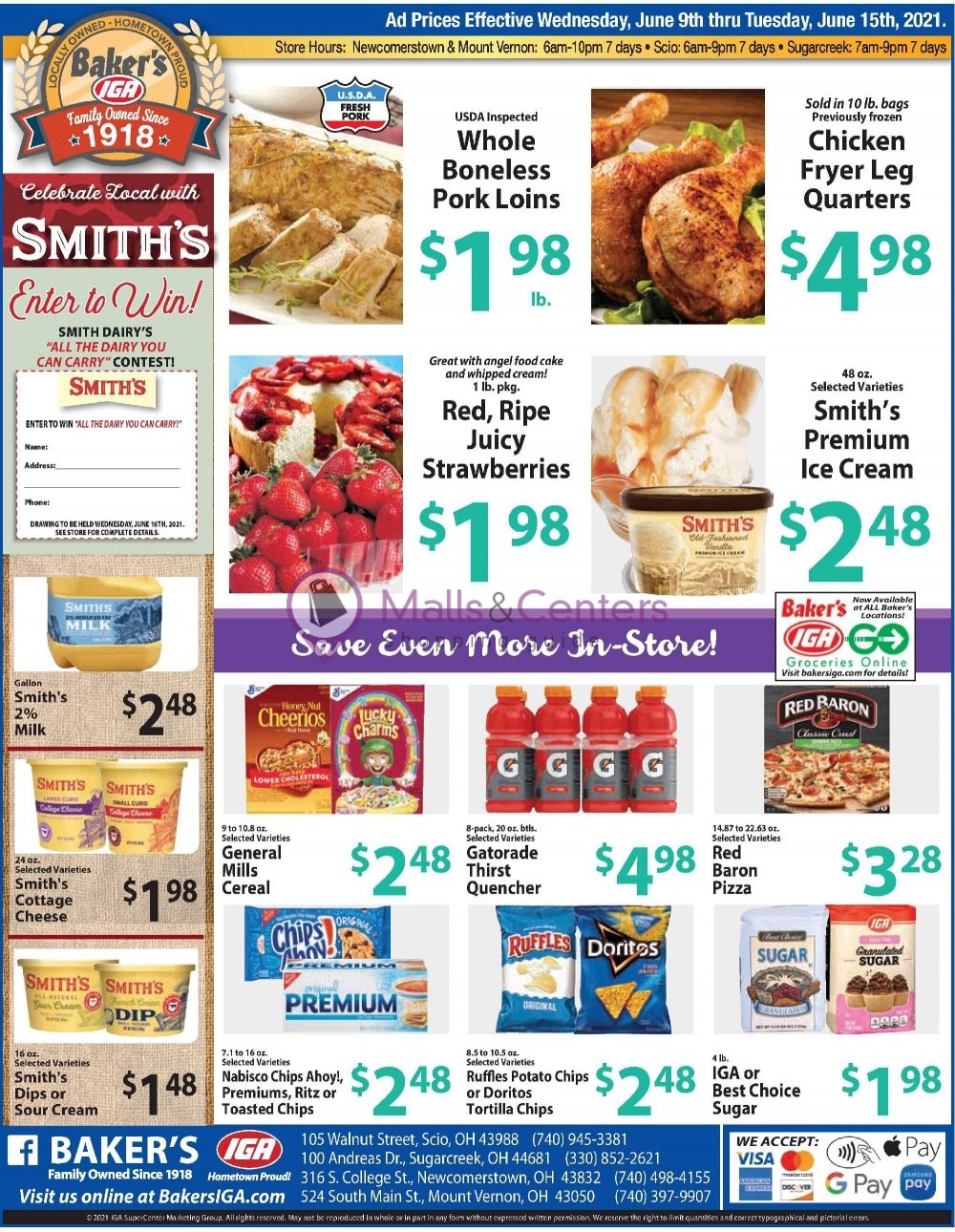 Baker's IGA Weekly Ad sales & flyers specials MallsCenters