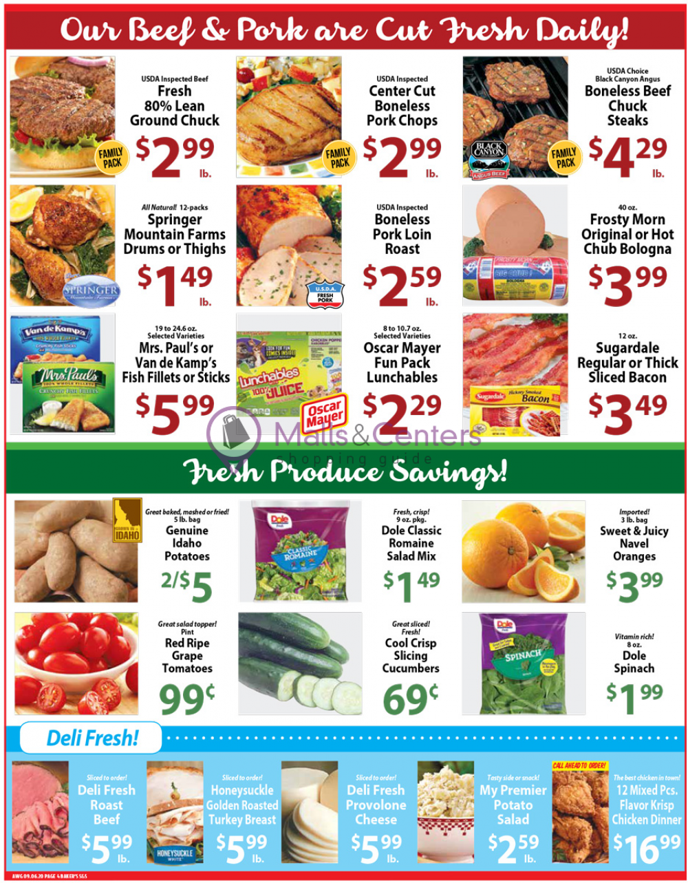 Baker's IGA Weekly Ad sales & flyers specials MallsCenters