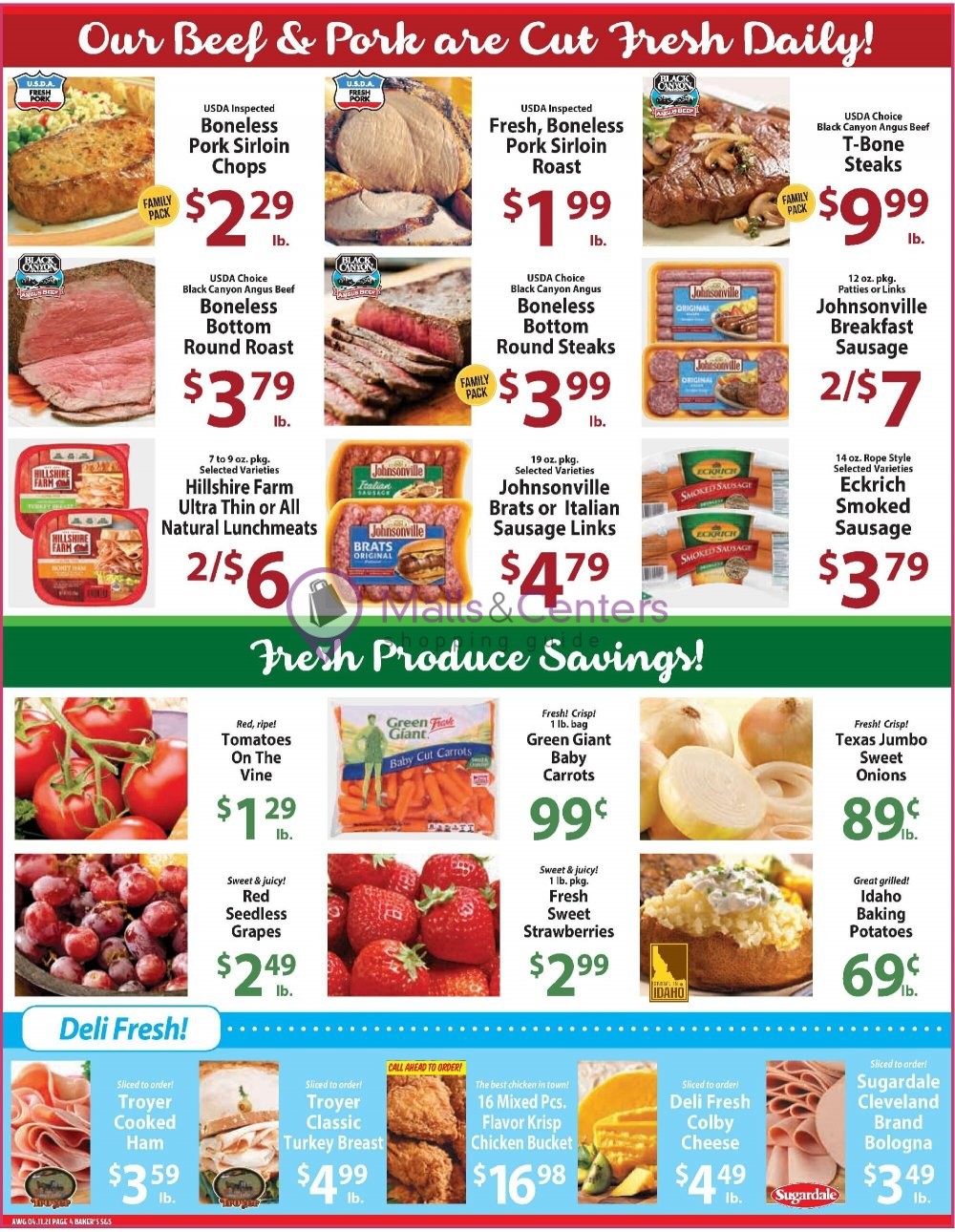 Baker's IGA Weekly Ad sales & flyers specials MallsCenters