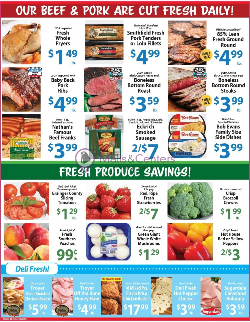 Baker's IGA Weekly Ad sales & flyers specials MallsCenters