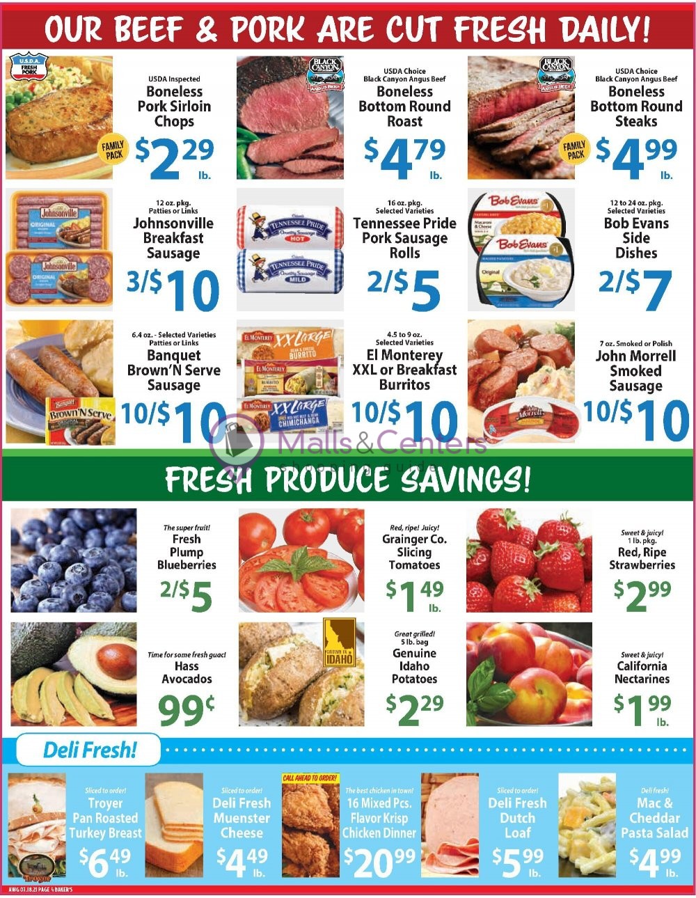 Baker's IGA Weekly Ad sales & flyers specials MallsCenters