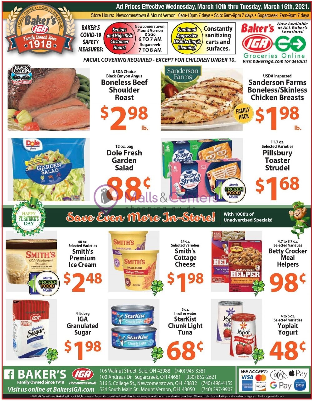 Baker's IGA Weekly Ad sales & flyers specials MallsCenters