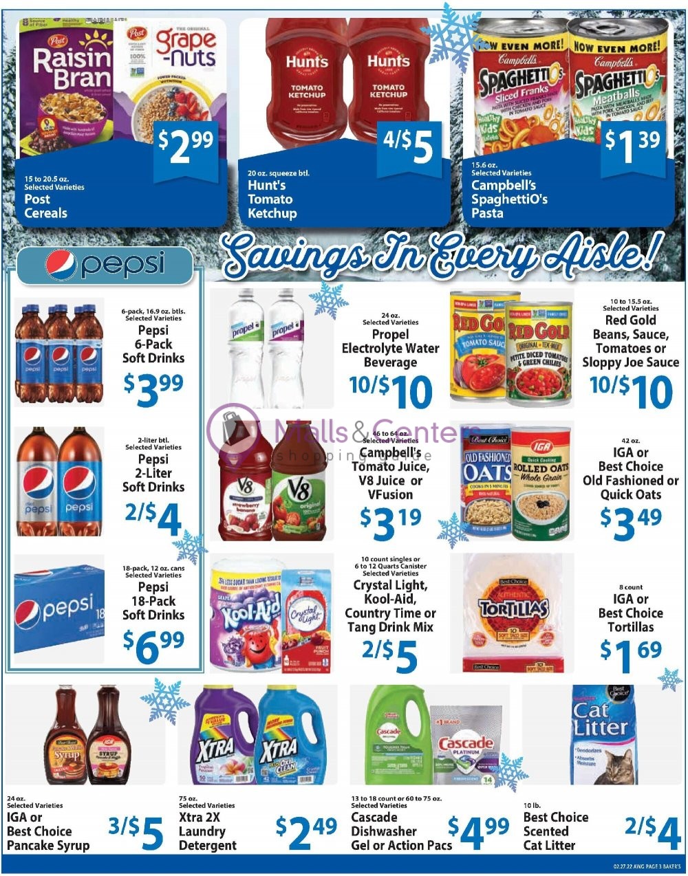 Baker's IGA Weekly ad valid from 03/02/2022 to 03/08/2022 MallsCenters