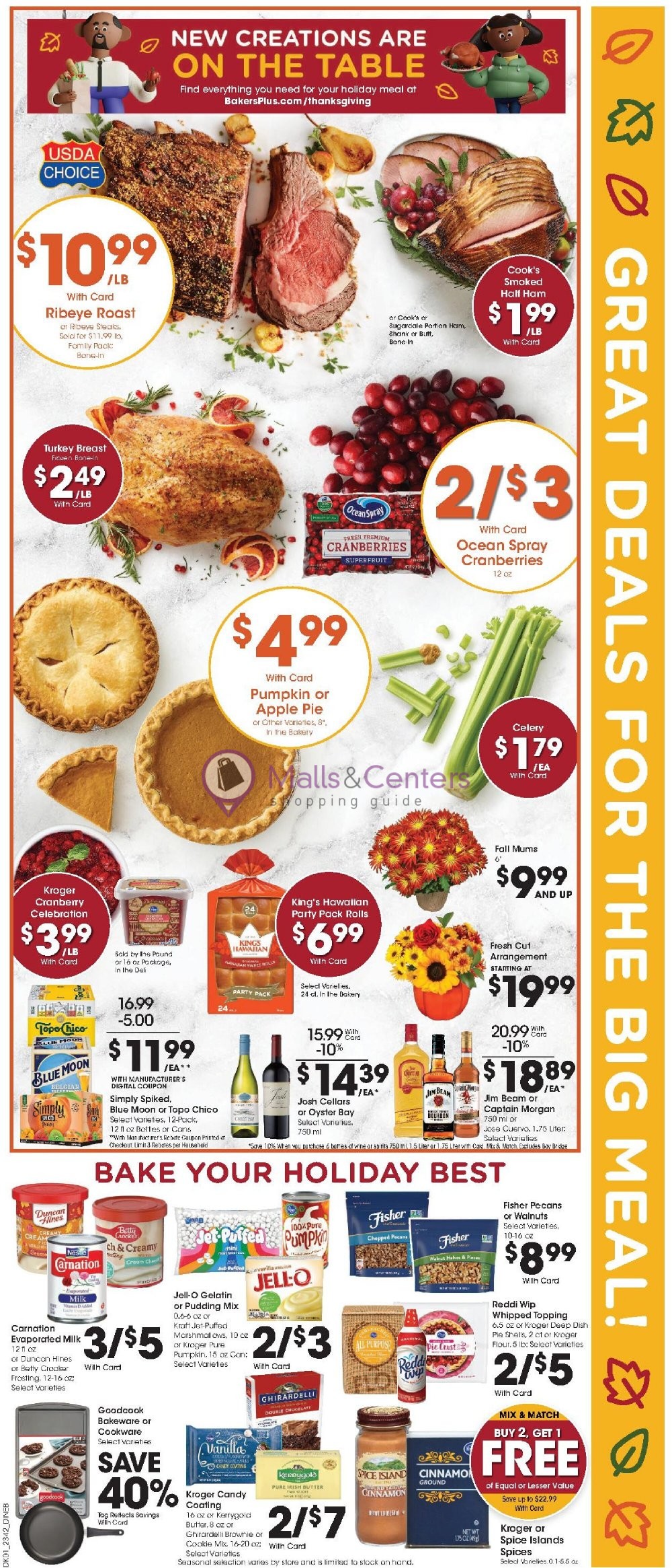Baker's Weekly ad valid from 11/15/2023 to 11/23/2023 MallsCenters