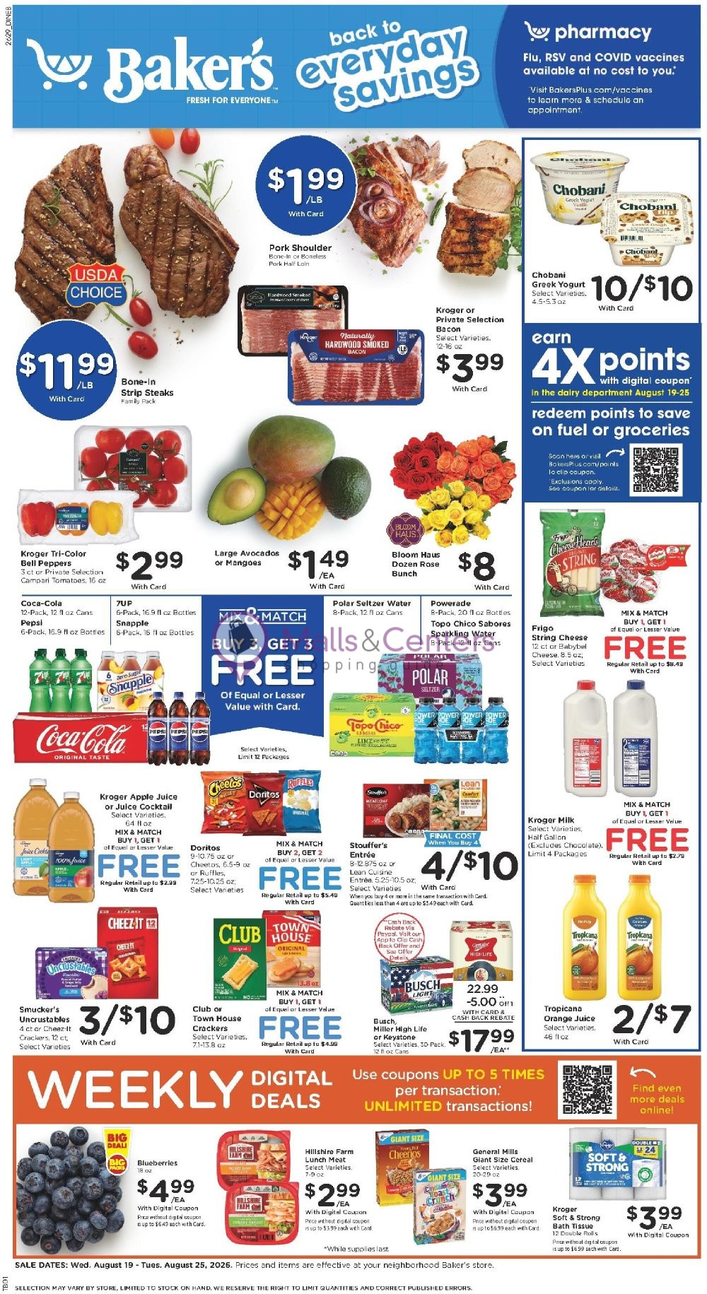 Weekly ad for Baker's valid: 08/19/2026 - 08/25/2026, page 1