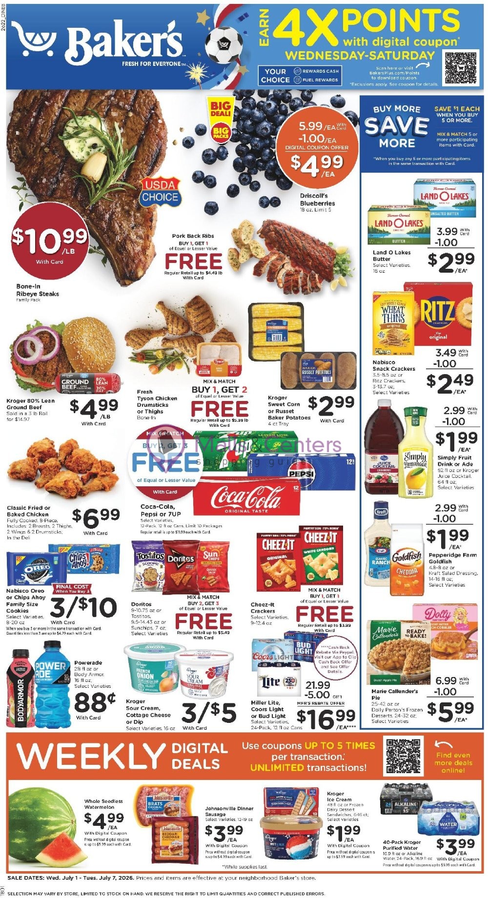 Weekly ad for Baker's valid: 07/01/2026 - 07/07/2026, page 1