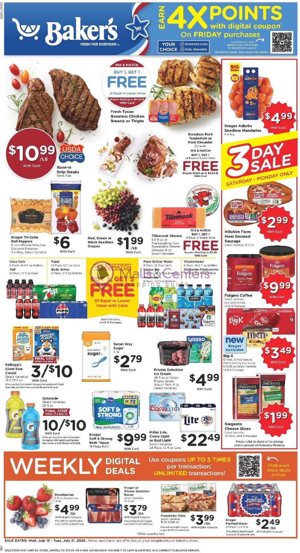 Weekly ad for Baker's valid: 07/15/2026 - 07/21/2026, page 1