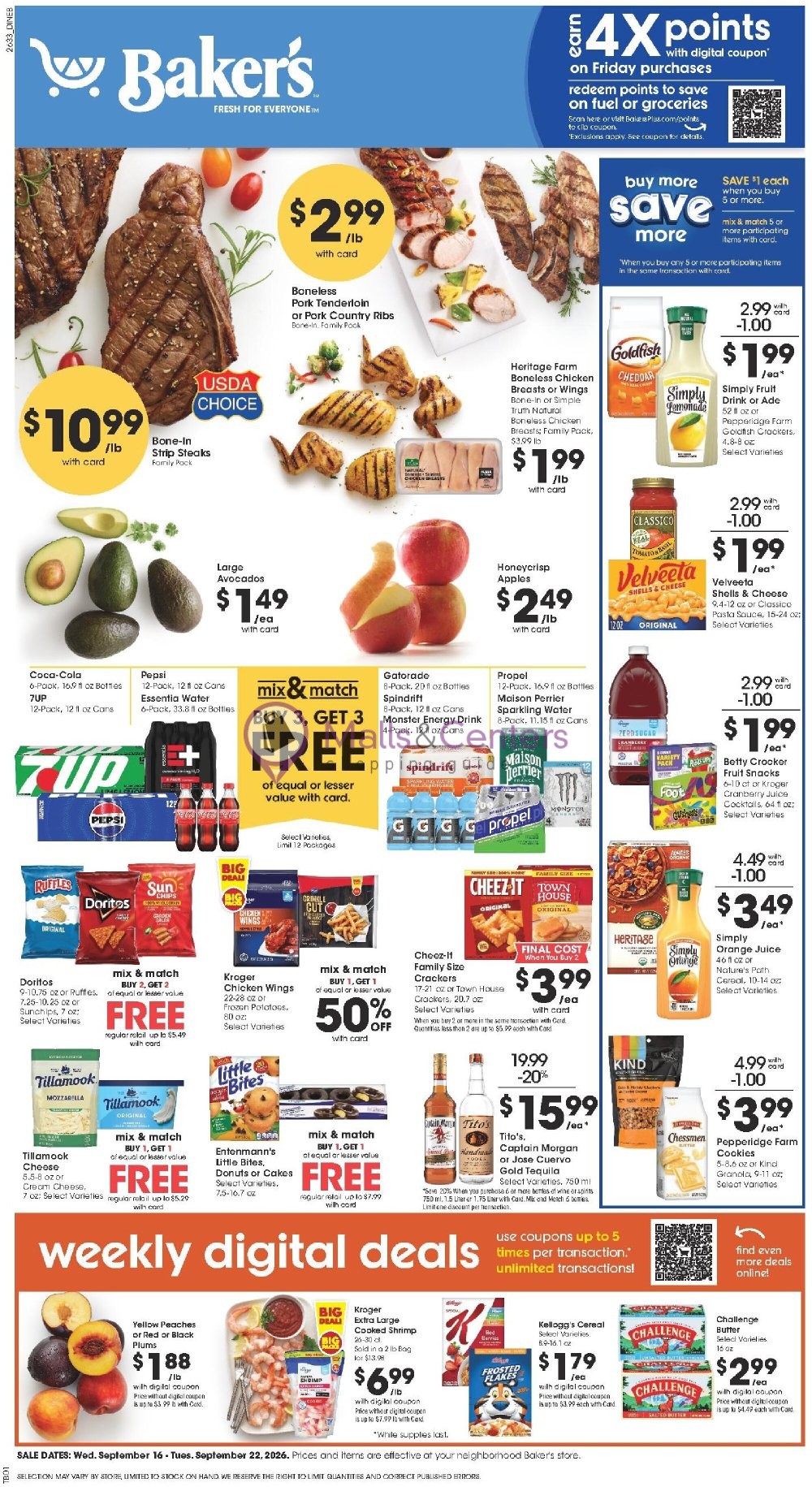 Weekly ad for Baker's valid: 09/16/2026 - 09/22/2026, page 1