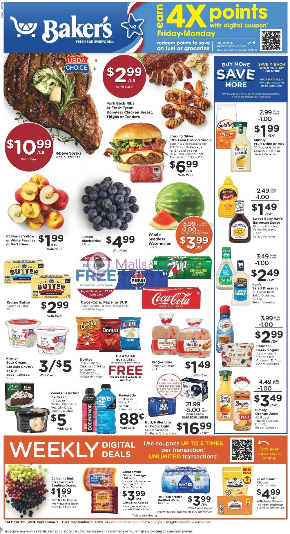 Weekly ad for Baker's valid: 09/02/2026 - 09/08/2026, page 1