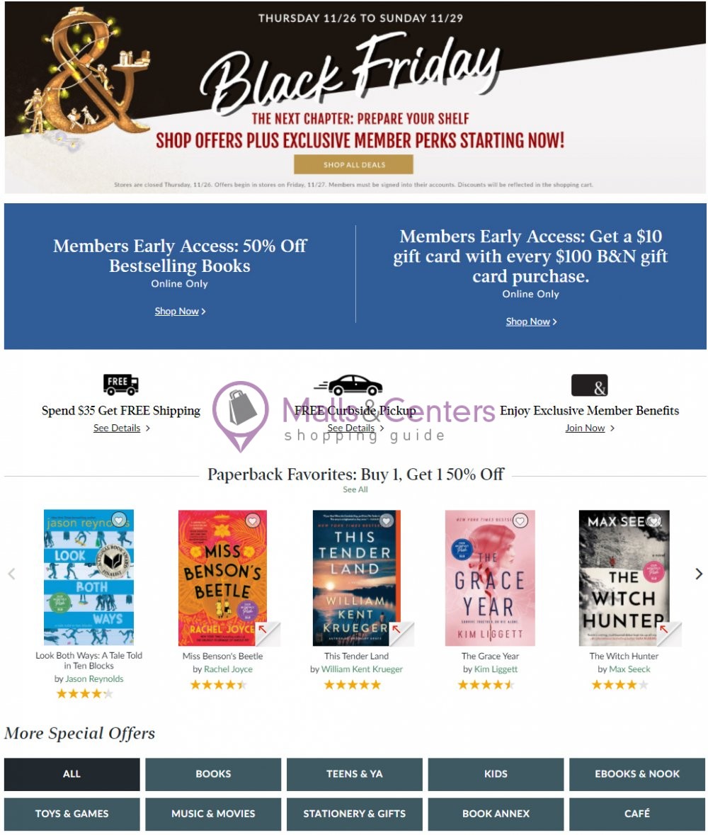 Barnes & Noble Weekly ad valid from 11/25/2020 to 12/01/2020 MallsCenters