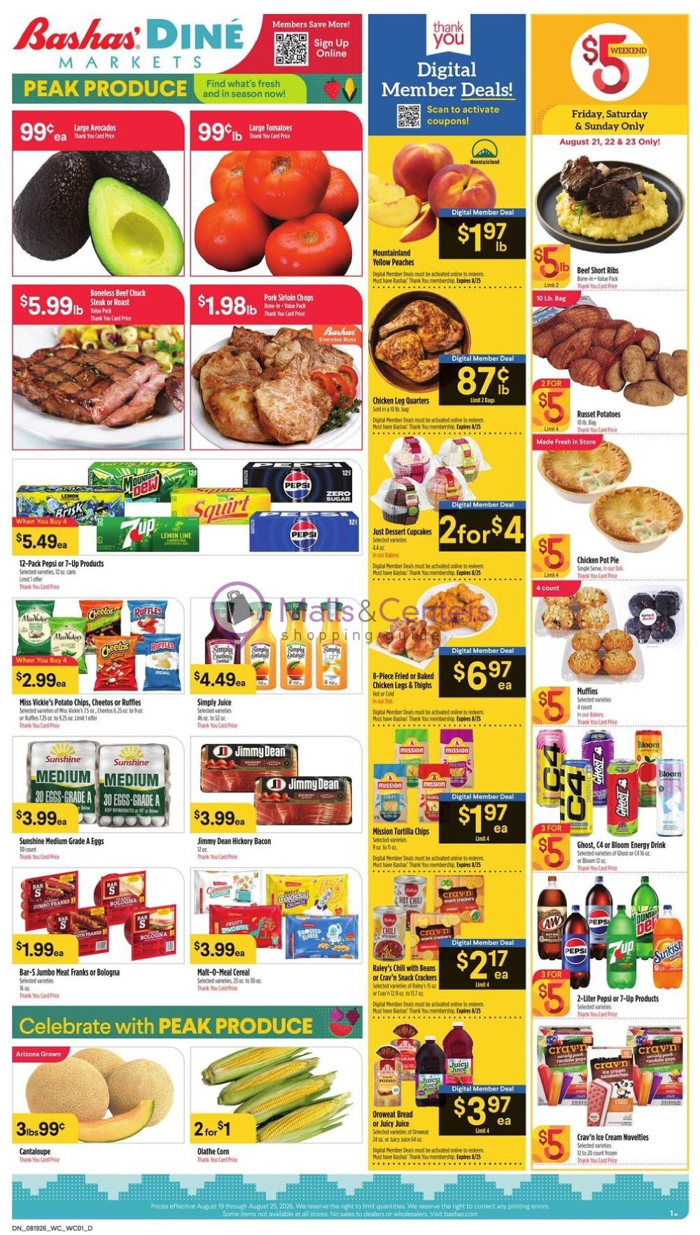 Weekly ad for Bashas' valid: 08/19/2026 - 08/25/2026, page 1