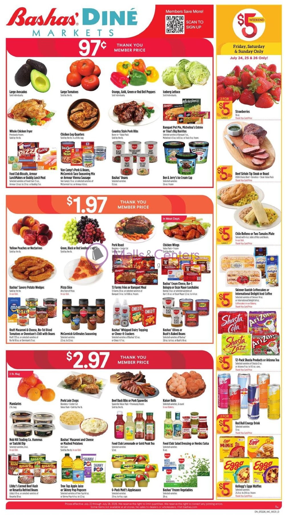 Weekly ad for Bashas' valid: 07/22/2026 - 07/28/2026, page 1