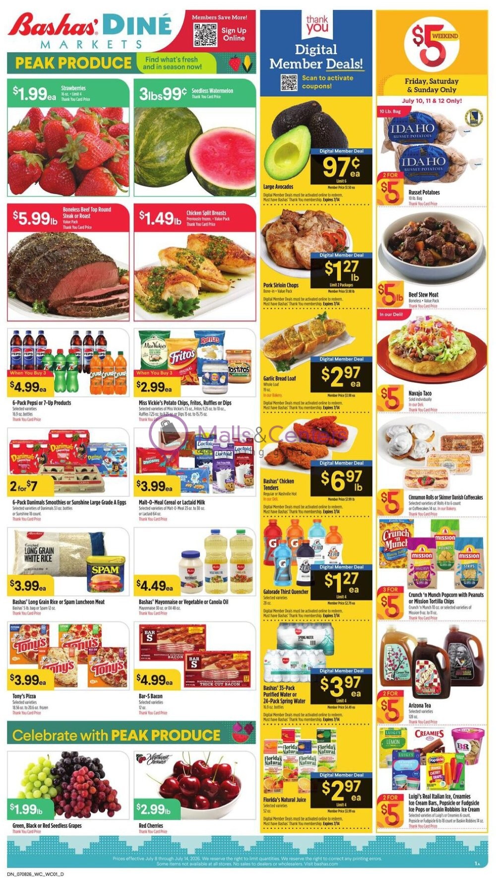 Weekly ad for Bashas' valid: 07/08/2026 - 07/14/2026, page 1