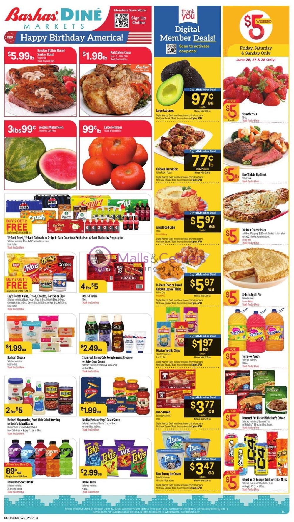 Weekly ad for Bashas' valid: 06/24/2026 - 06/30/2026, page 1