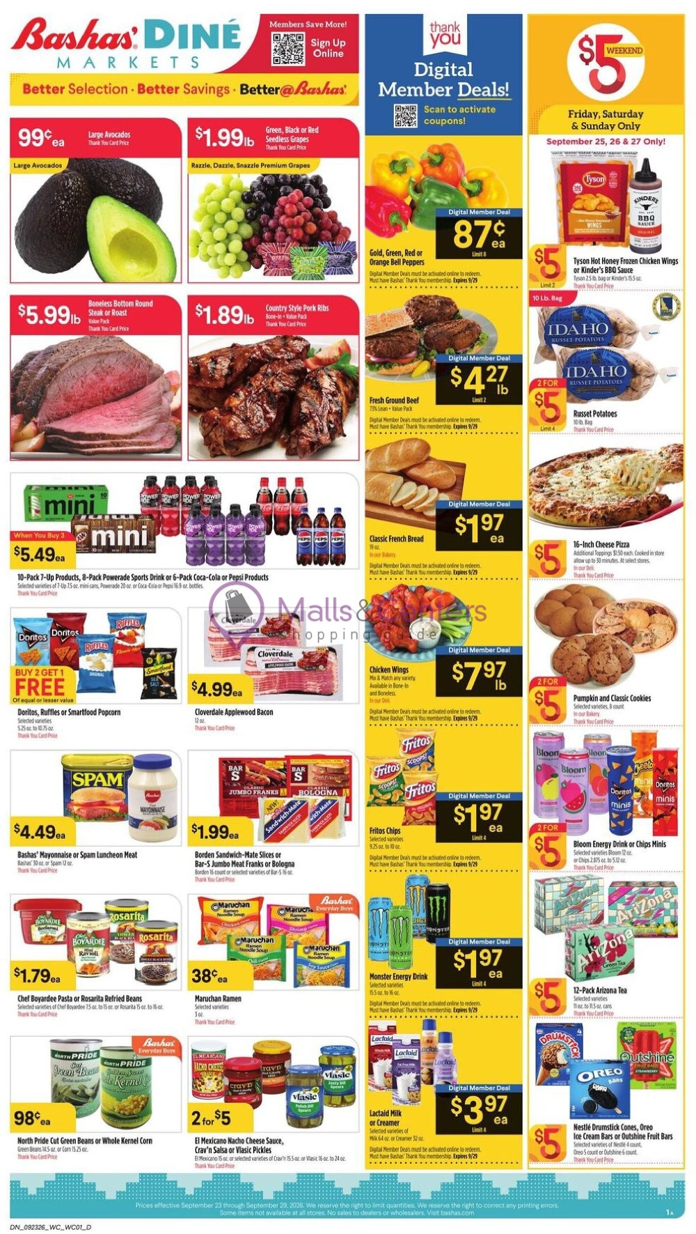 First page of weekly ad for Bashas' valid: 09/23/2026 - 09/29/2026