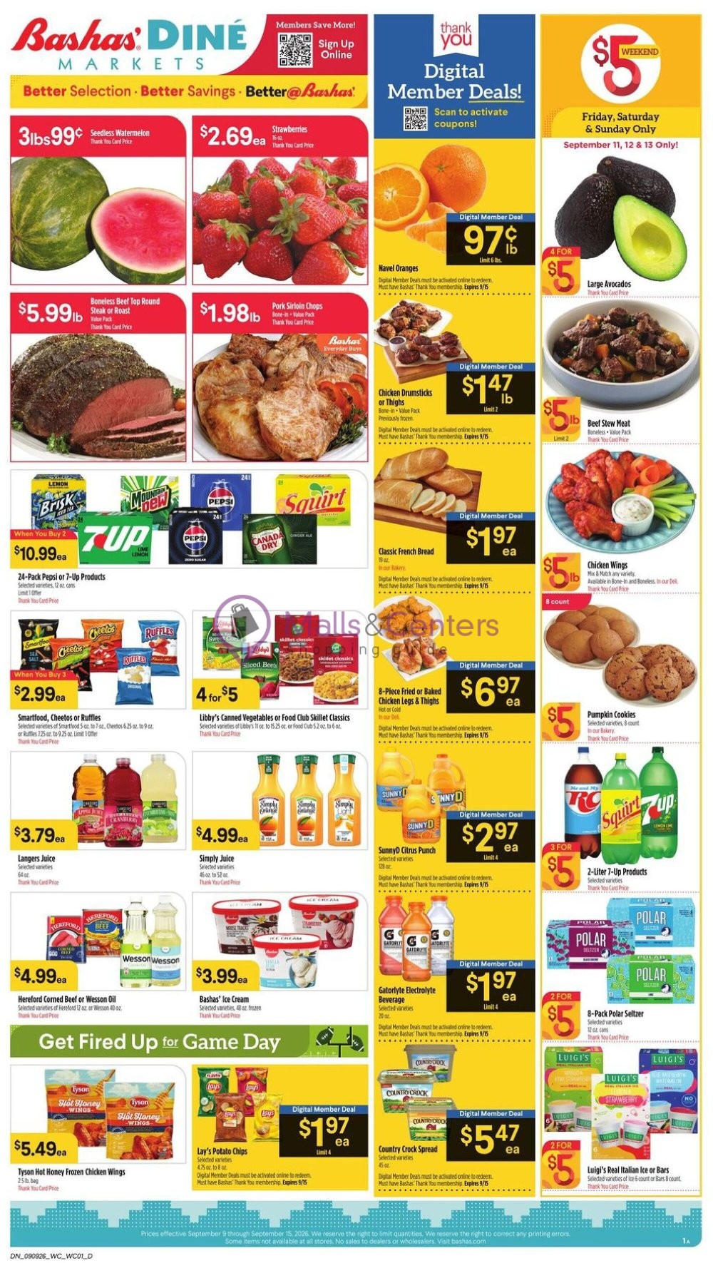 Weekly ad for Bashas' valid: 09/09/2026 - 09/15/2026, page 1