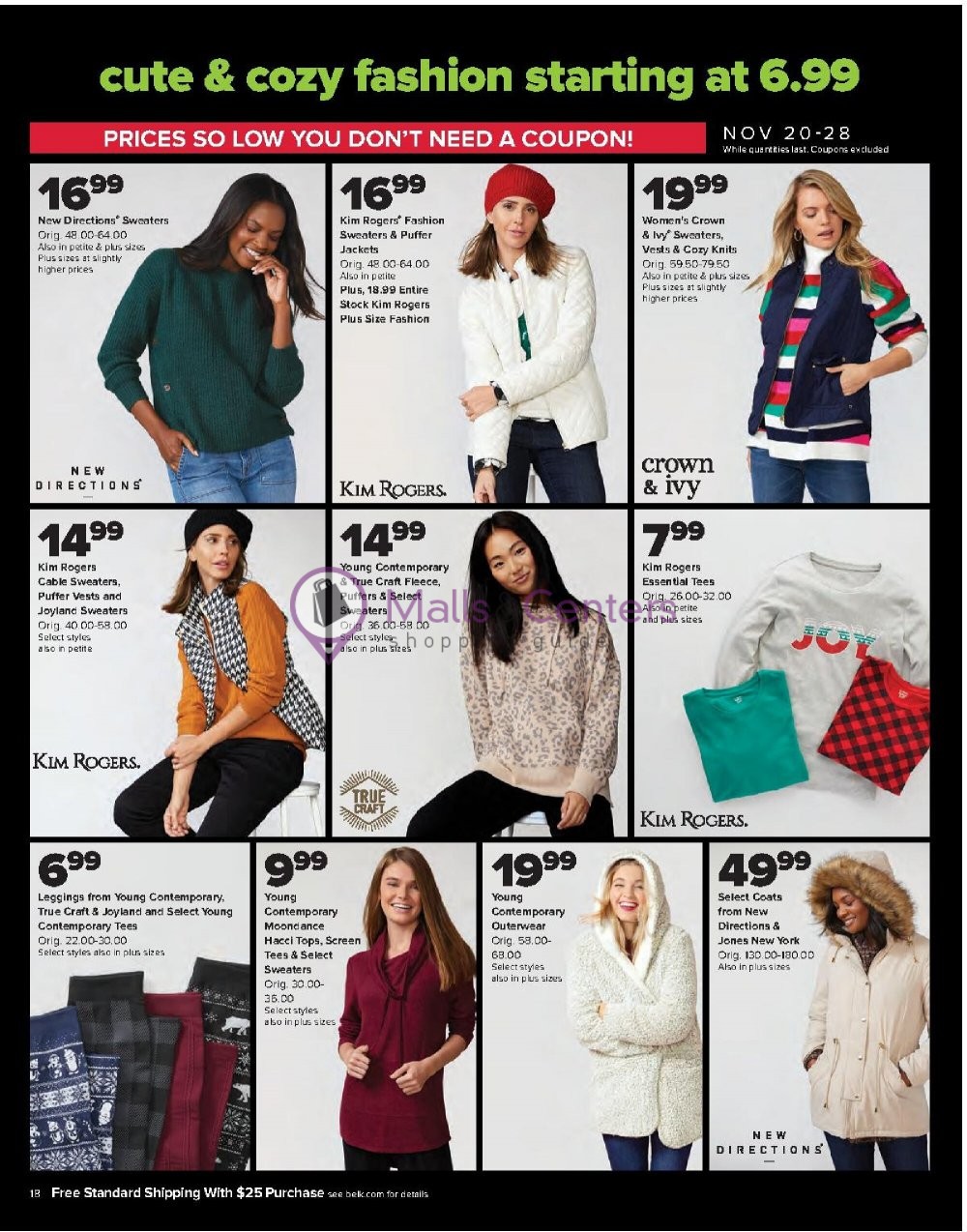 Belk Weekly ad valid from 10/31/2020 to 11/26/2020 MallsCenters