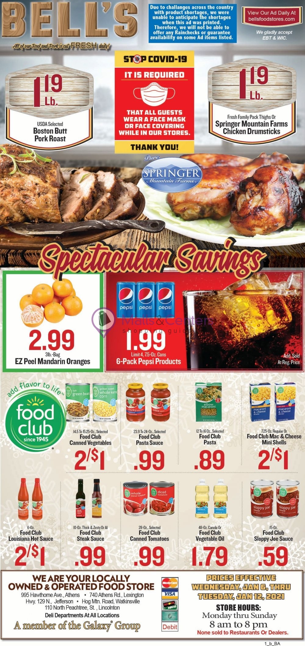 Bell's Food Stores Weekly ad valid from 01/06/2021 to 01/12/2021