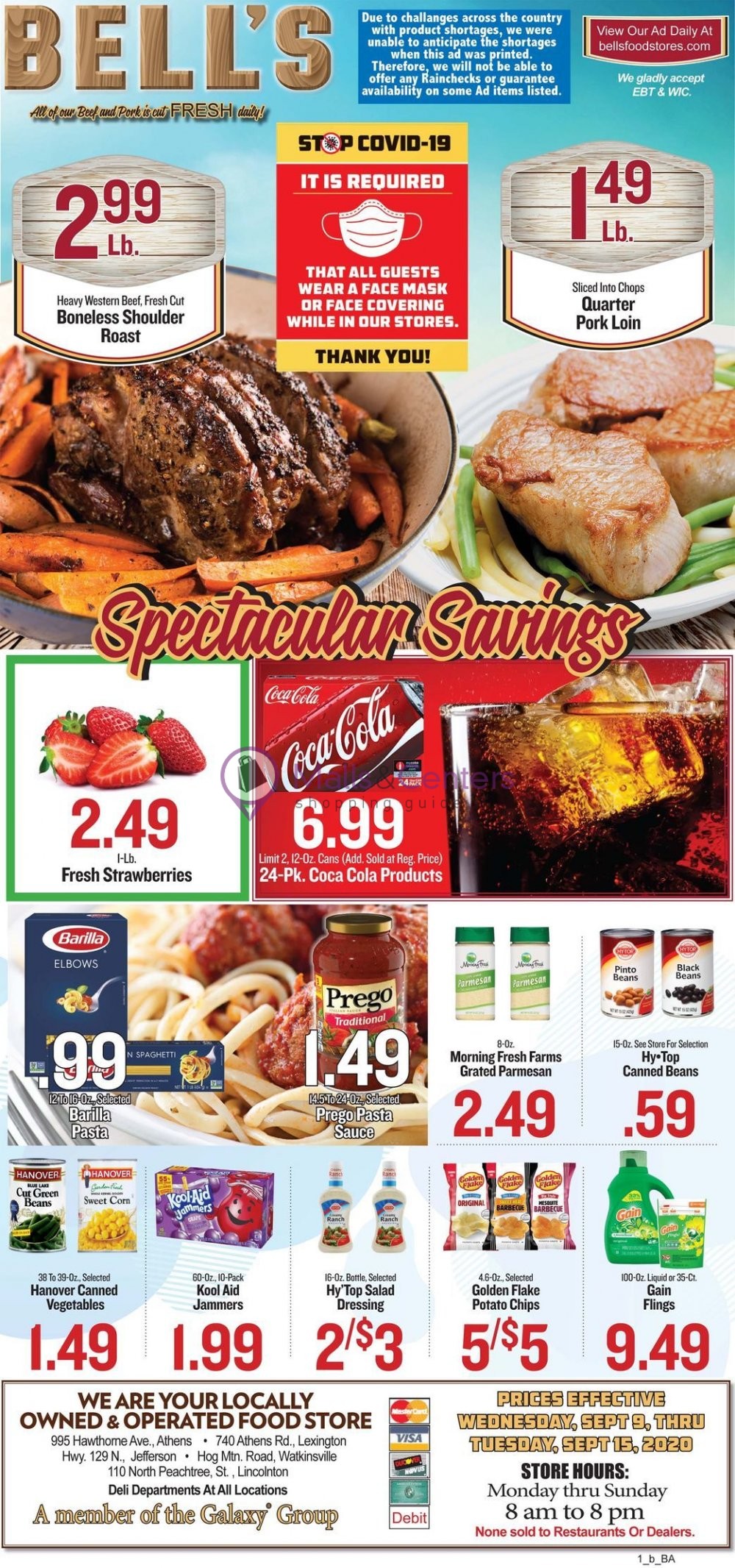 Bell's Food Stores Weekly ad valid from 09/09/2020 to 09/15/2020