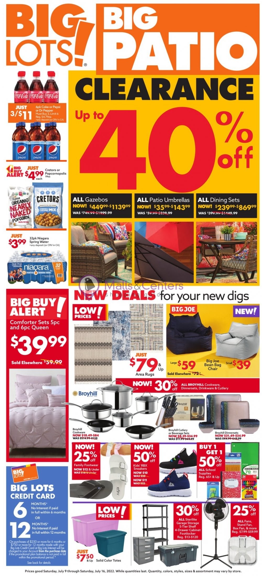 Big Lots Weekly ad valid from 07/09/2022 to 07/16/2022 MallsCenters
