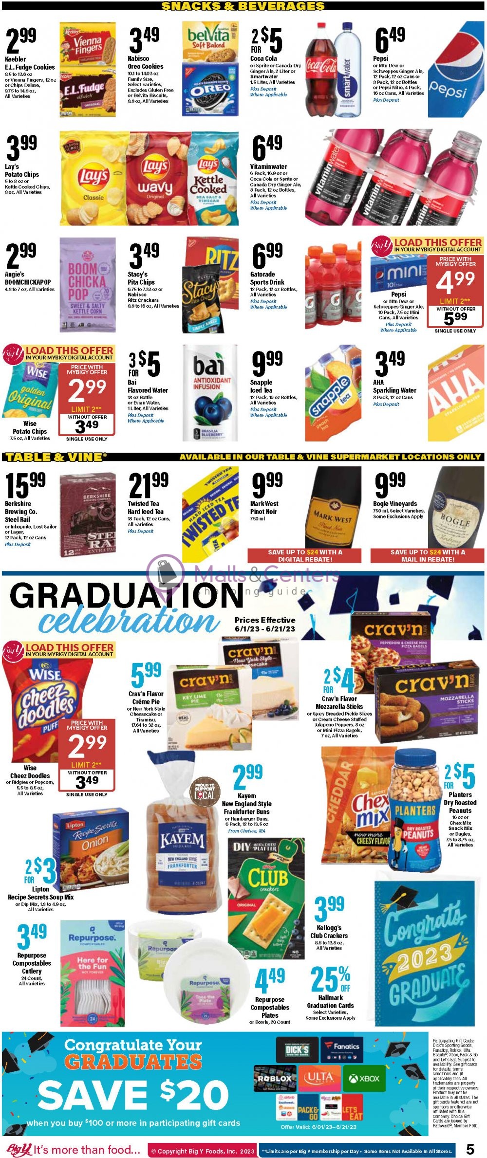 Big Y Weekly ad valid from 06/01/2023 to 06/07/2023 MallsCenters