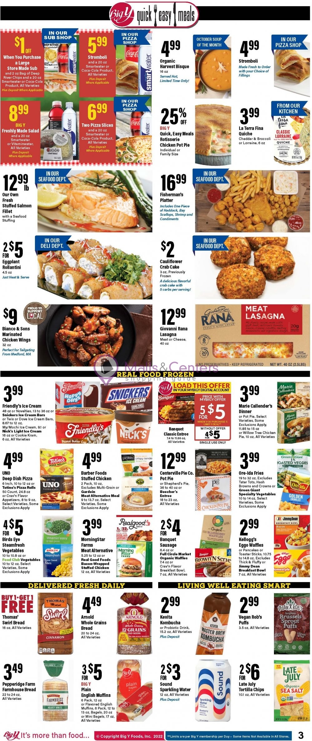 Big Y Weekly ad valid from 10/20/2022 to 10/26/2022 MallsCenters