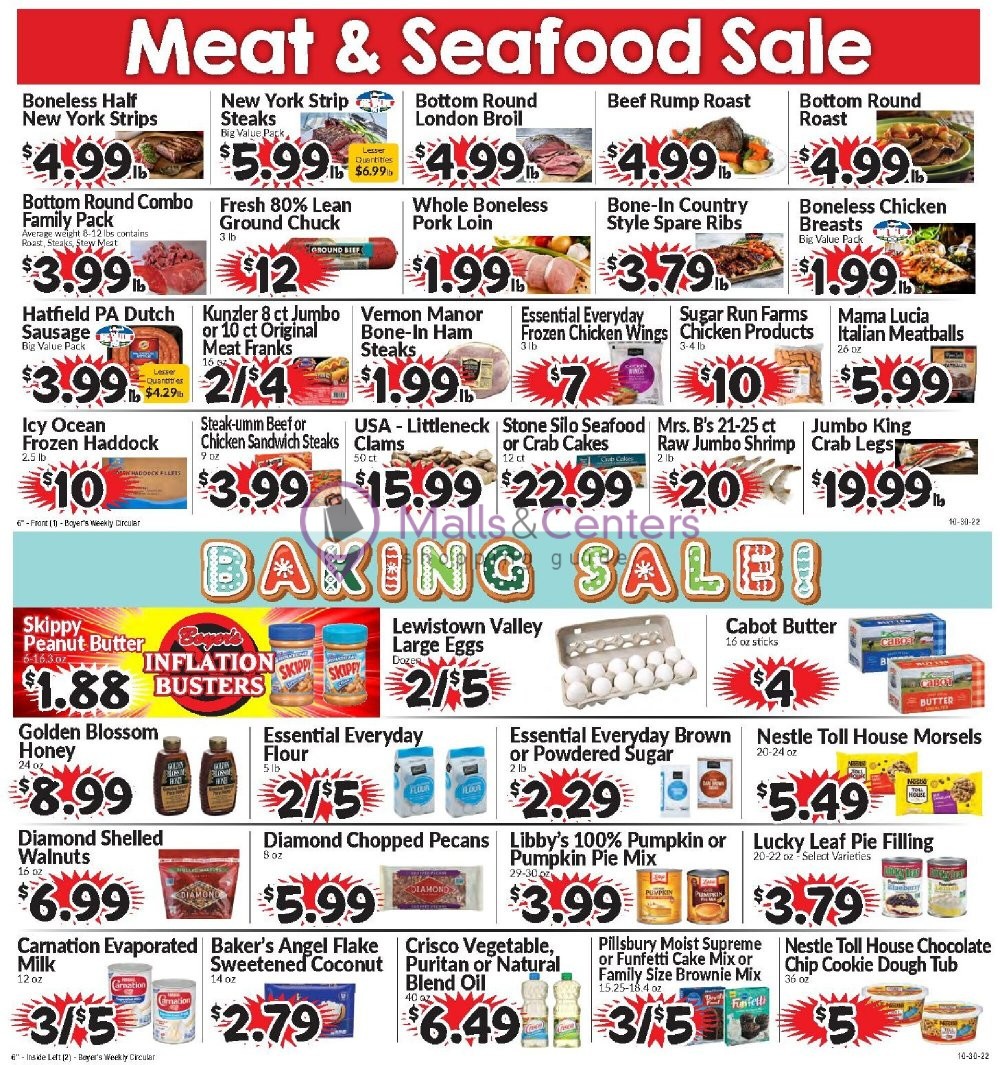 Boyer's Food Markets Weekly ad valid from 10/30/2022 to 11/05/2022