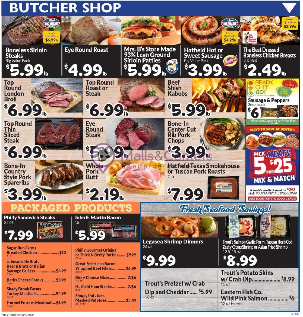 Boyer's Food Markets Weekly ad valid from 05/19/2024 to 05/25/2024 MallsCenters