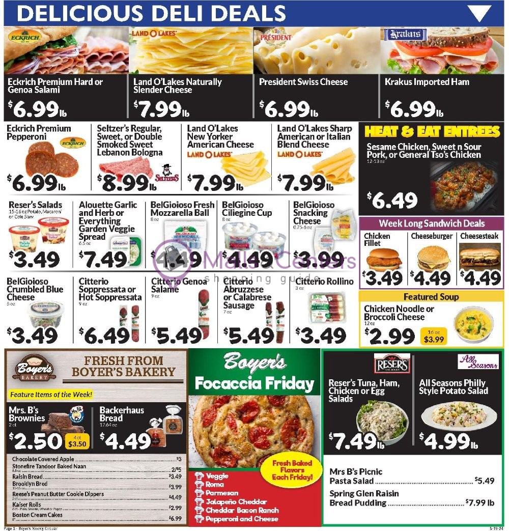 Boyer's Food Markets Weekly ad valid from 05/19/2024 to 05/25/2024 MallsCenters