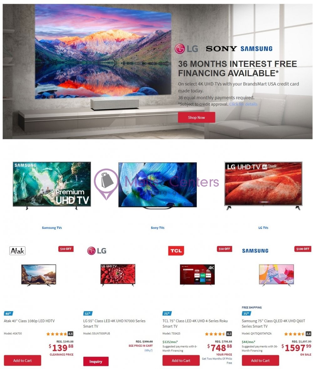 BrandsMart USA Weekly Ad sales & flyers specials MallsCenters