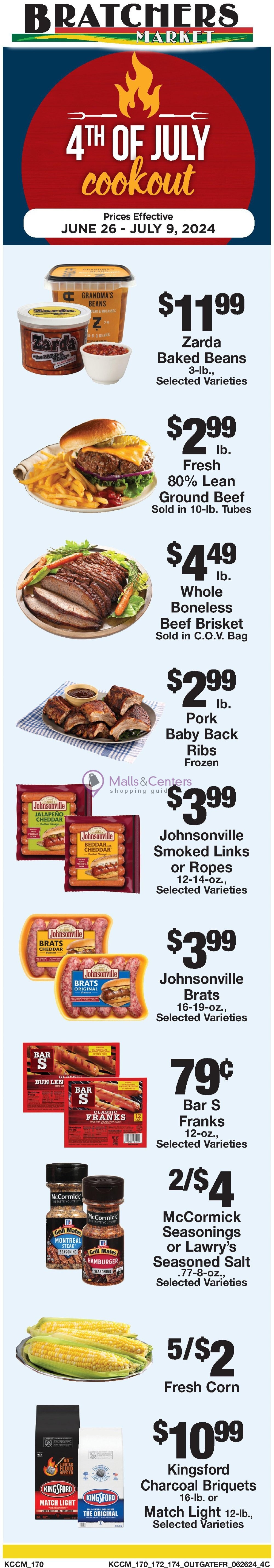 Weekly ad for Bratchers Market valid: 06/26/2024 - 07/02/2024, page 7