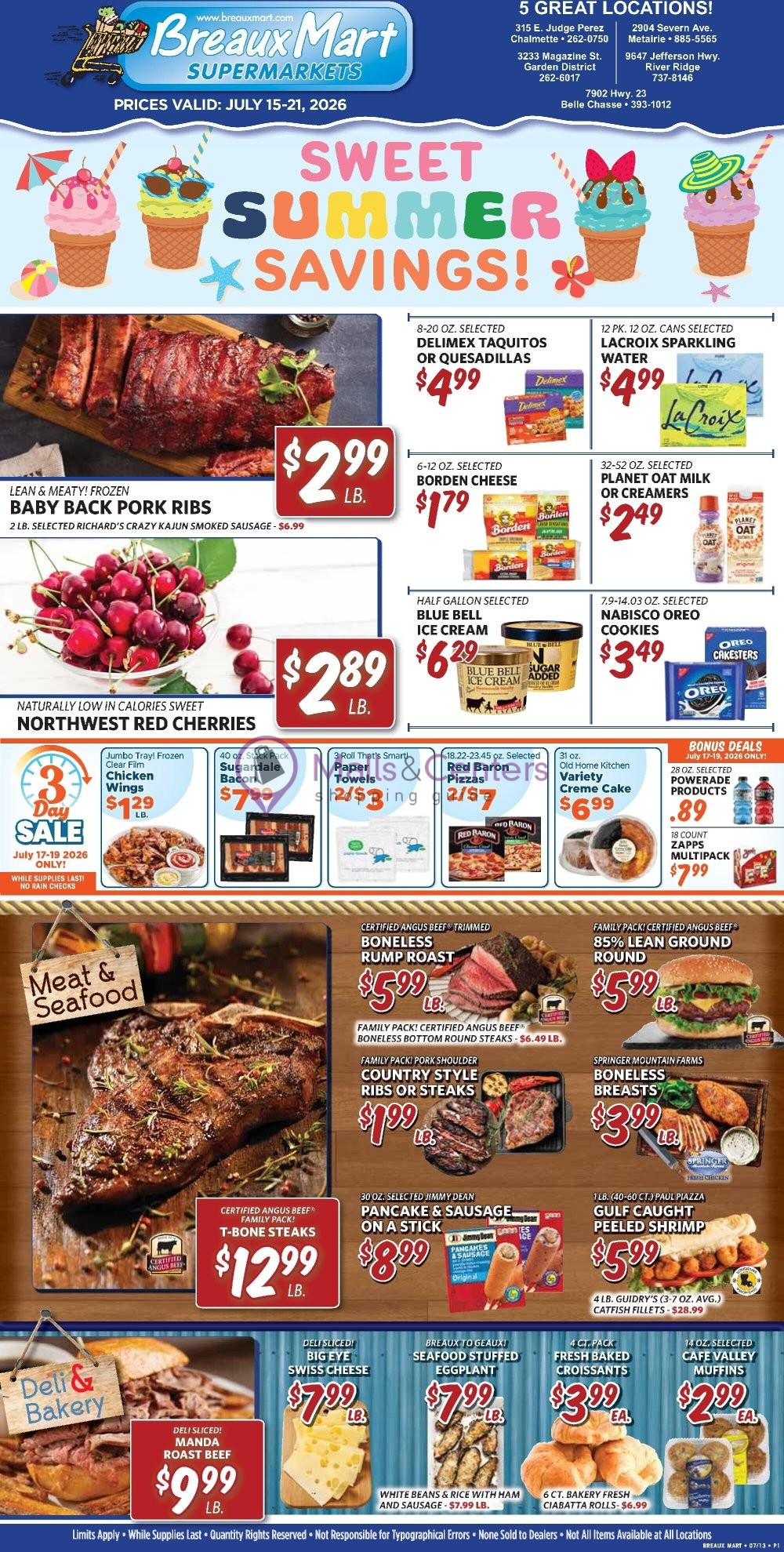 Weekly ad for Breaux Mart valid: 07/15/2026 - 07/21/2026, page 1