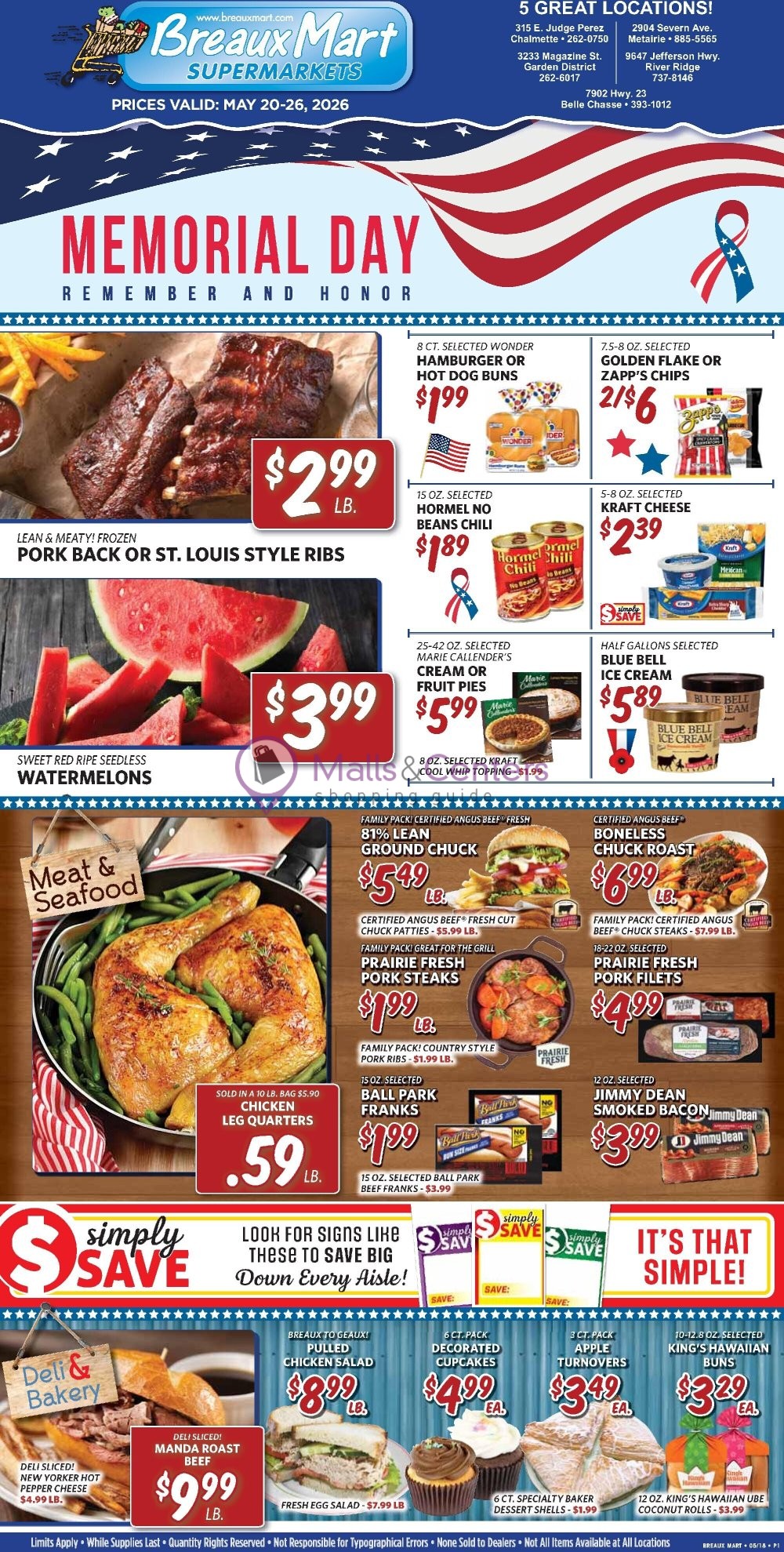 Weekly ad for Breaux Mart valid: 05/20/2026 - 05/26/2026, page 1
