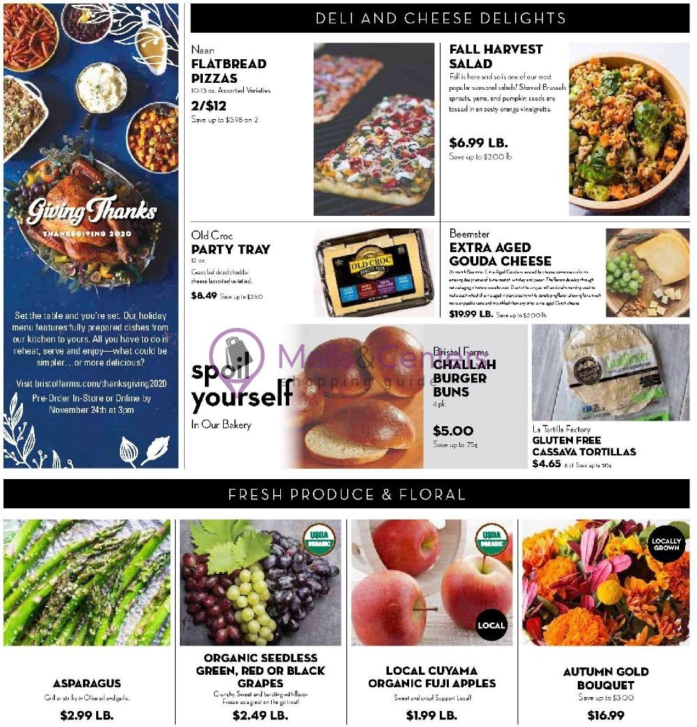 Bristol Farms Weekly ad valid from 10/28/2020 to 11/10/2020 MallsCenters