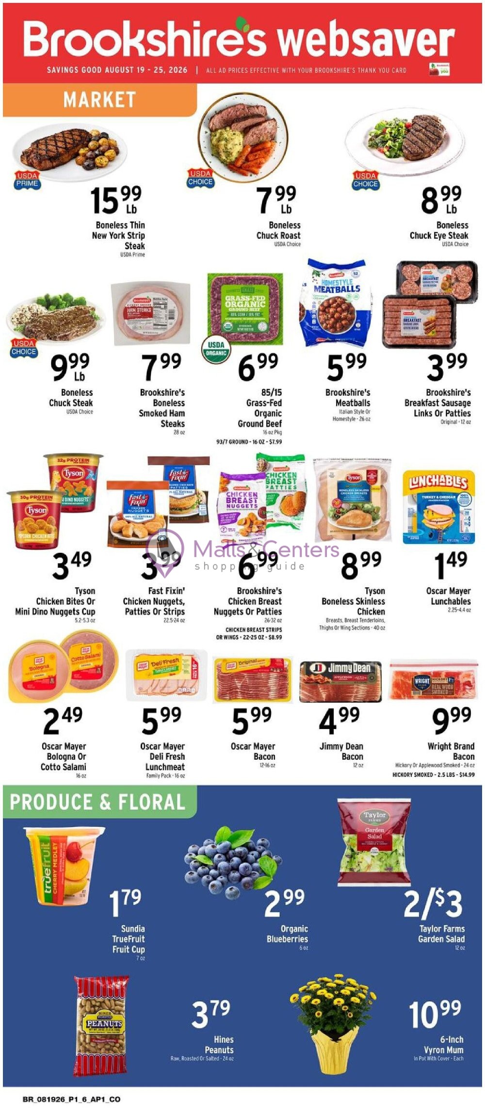 Weekly ad for Brookshire's Food & Pharmacy valid: 08/19/2026 - 08/25/2026, page 1