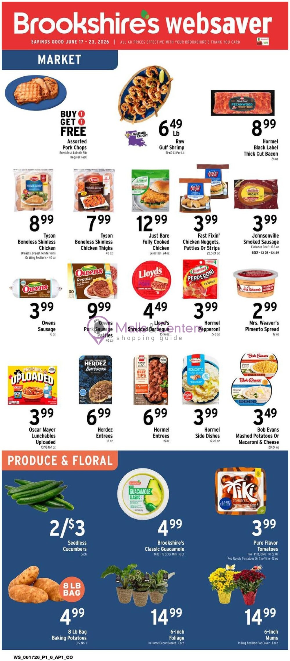 Weekly ad for Brookshire's Food & Pharmacy valid: 06/17/2026 - 06/23/2026, page 1