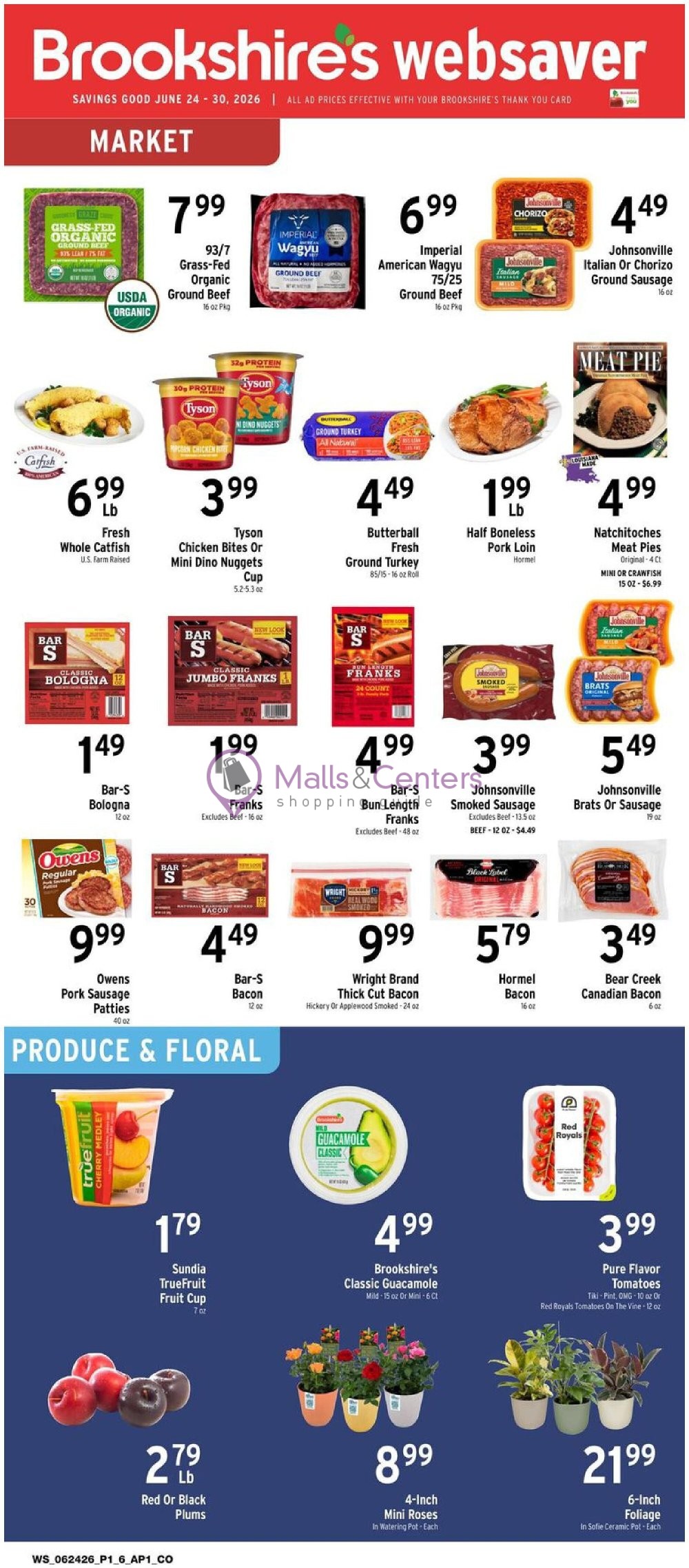 Weekly ad for Brookshire's Food & Pharmacy valid: 06/24/2026 - 06/30/2026, page 1